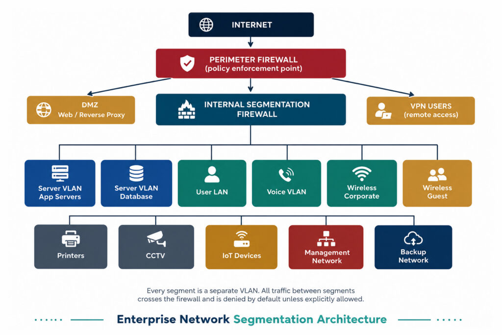 Example enterprise segmentation architecture.